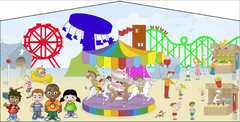 Circus Carnival- 15x15 Pink Circus Carnival- 15x15 Pink