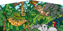 Jungle- 15x15 Pink Jungle- 15x15 Pink