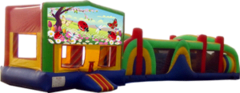 Ladybugs Butterflies and Flowers- 53' Obstacle Bouncer Combo Ladybugs Butterflies and Flowers- 53' Obstacle Bouncer Combo