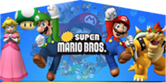 Super Mario Brothers- 15x15 Pink Super Mario Brothers- 15x15 Pink