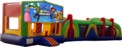 Super Mario Brothers- 53' Obstacle Bouncer Combo Super Mario Brothers- 53' Obstacle Bouncer Combo