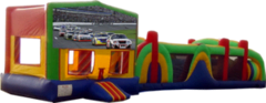 Nascar- 53' Obstacle Bouncer Combo Nascar- 53' Obstacle Bouncer Combo