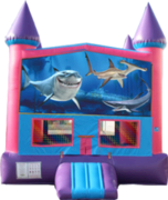 Sharks- 15x15 Pink Sharks- 15x15 Pink