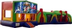 Power Rangers- 53' Obstacle Bouncer Combo Power Rangers- 53' Obstacle Bouncer Combo