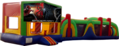 Spiderman- 53' Obstacle Bouncer Combo Spiderman- 53' Obstacle Bouncer Combo